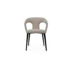 DANIELS DINING CHAIR VELVET IVORY