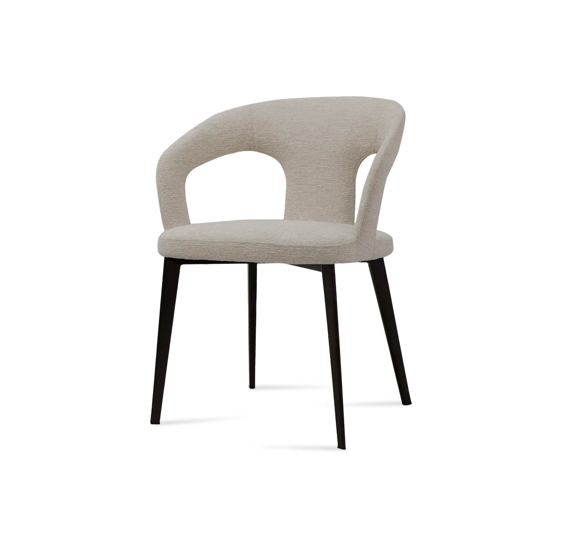 DANIELS DINING CHAIR VELVET IVORY